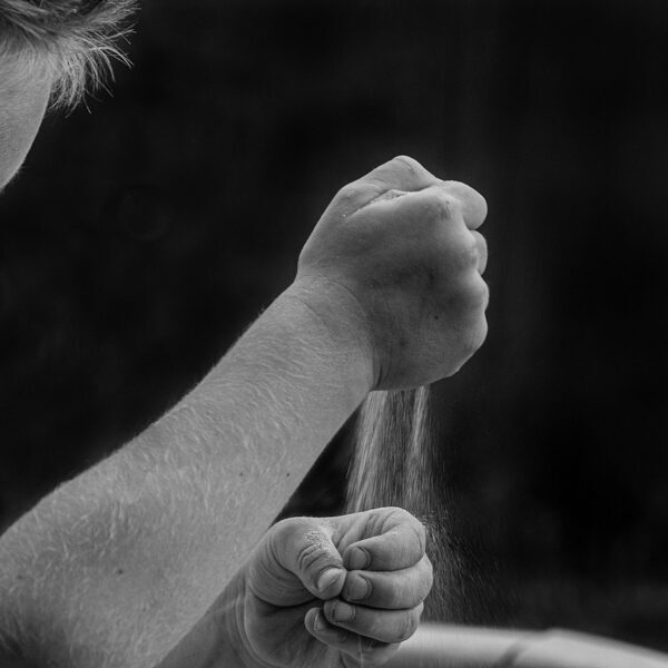 child, sand, playing with sand